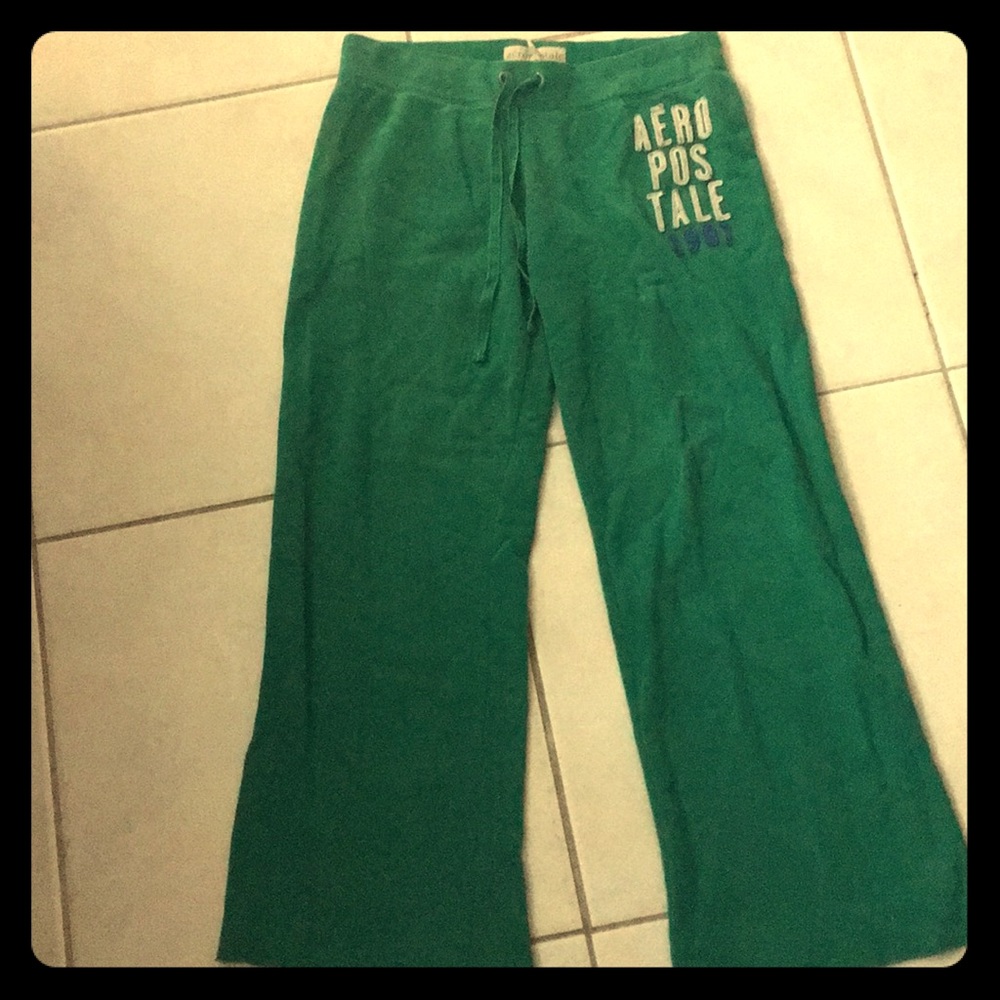 Green Cotton Aeropostale Sweatpants